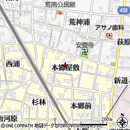 愛知県一宮市萩原町戸苅本郷屋敷328周辺の地図
