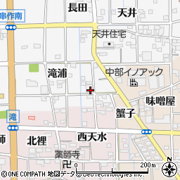 愛知県一宮市萩原町串作滝浦周辺の地図