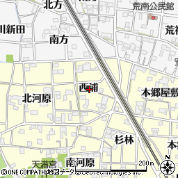 愛知県一宮市萩原町戸苅西浦周辺の地図
