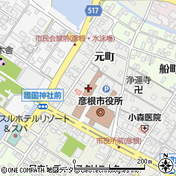 滋賀県職員組合　彦根支部周辺の地図