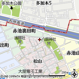 愛知県稲沢市赤池裏田町72周辺の地図