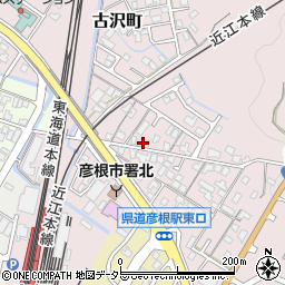 滋賀県彦根市古沢町597-2周辺の地図