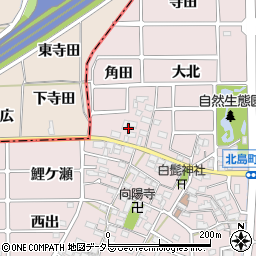 愛知県岩倉市北島町（角田）周辺の地図