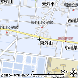 愛知県一宮市上祖父江（東外山）周辺の地図