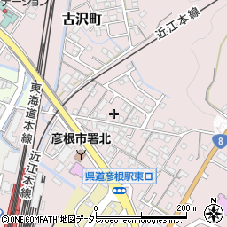 滋賀県彦根市古沢町595周辺の地図