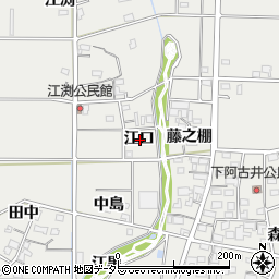 愛知県一宮市明地江口周辺の地図