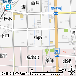 愛知県一宮市萩原町串作小折周辺の地図