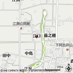 愛知県一宮市明地（江口）周辺の地図