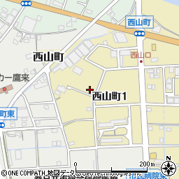 愛知県春日井市西山町1丁目周辺の地図