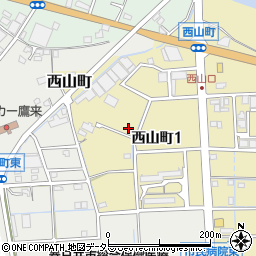 愛知県春日井市西山町1丁目周辺の地図