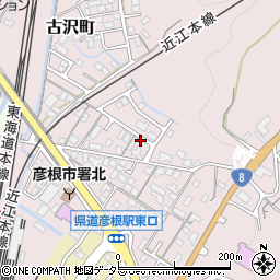 滋賀県彦根市古沢町588周辺の地図