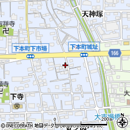 愛知県岩倉市下本町周辺の地図