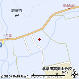 京都府南丹市美山町上平屋（溝西）周辺の地図