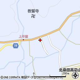 京都府南丹市美山町上平屋森本周辺の地図