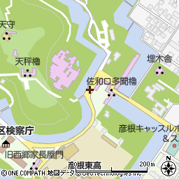 彦根城周辺の地図