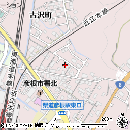 滋賀県彦根市古沢町597-15周辺の地図