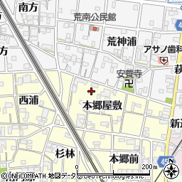 愛知県一宮市萩原町戸苅本郷屋敷343周辺の地図