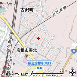 滋賀県彦根市古沢町597周辺の地図