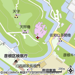 彦根城博物館周辺の地図