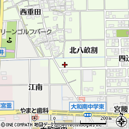 愛知県一宮市大和町北高井八畝割周辺の地図