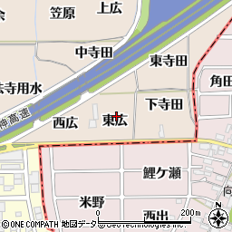 愛知県一宮市丹陽町三ツ井東広周辺の地図