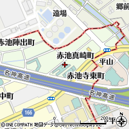 愛知県稲沢市赤池真崎町周辺の地図