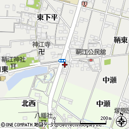 愛知県一宮市明地鞆43-14周辺の地図