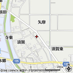 愛知県一宮市明地須賀12-2周辺の地図