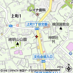 リパーク横須賀上町１丁目駐車場周辺の地図