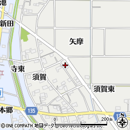 愛知県一宮市明地須賀10周辺の地図