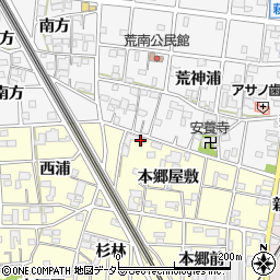 愛知県一宮市萩原町戸苅本郷屋敷345周辺の地図
