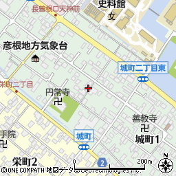 滋賀県彦根市城町周辺の地図