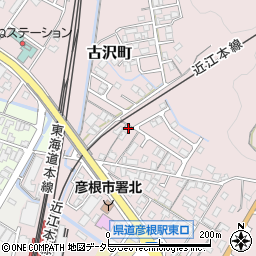 滋賀県彦根市古沢町600周辺の地図