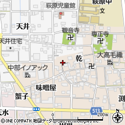 愛知県一宮市萩原町高木味噌屋7周辺の地図