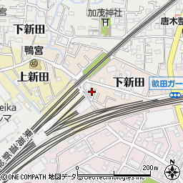 神奈川県小田原市下新田168-1周辺の地図