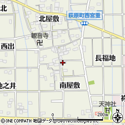 愛知県一宮市萩原町西宮重（南屋敷）周辺の地図