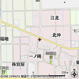 愛知県一宮市萩原町東宮重西北沖周辺の地図