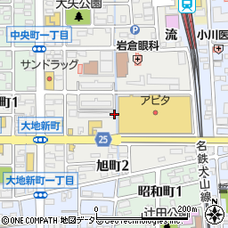 愛知県岩倉市旭町周辺の地図