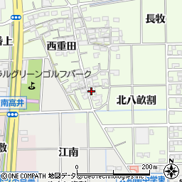 愛知県一宮市大和町北高井東重田1215周辺の地図