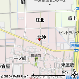 愛知県一宮市萩原町東宮重北沖周辺の地図