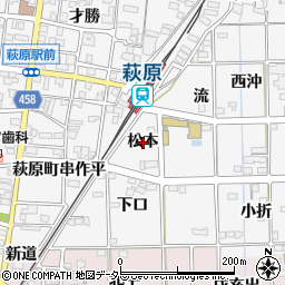 愛知県一宮市萩原町串作（松本）周辺の地図