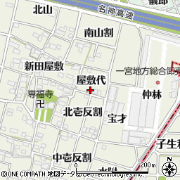 愛知県一宮市大和町氏永屋敷代周辺の地図