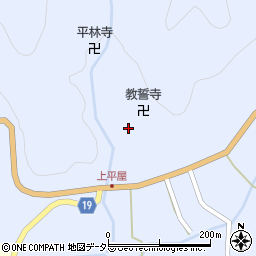 京都府南丹市美山町上平屋奥谷周辺の地図