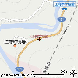 江府中学校前周辺の地図