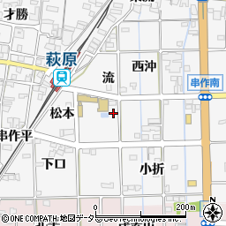 愛知県一宮市萩原町串作流16周辺の地図