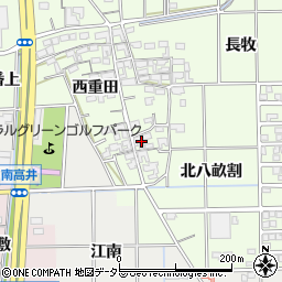 愛知県一宮市大和町北高井東重田1214周辺の地図