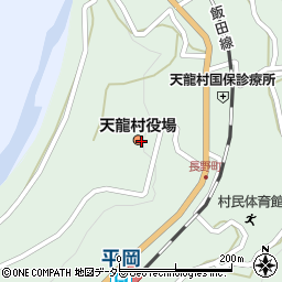 天龍村役場議会　事務局周辺の地図