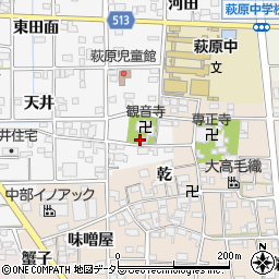 愛知県一宮市萩原町串作河室浦37周辺の地図