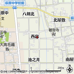愛知県一宮市萩原町西宮重石畑周辺の地図