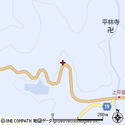 京都府南丹市美山町上平屋中津谷周辺の地図